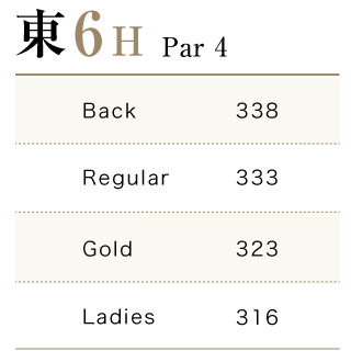 東コース6ホールスペック